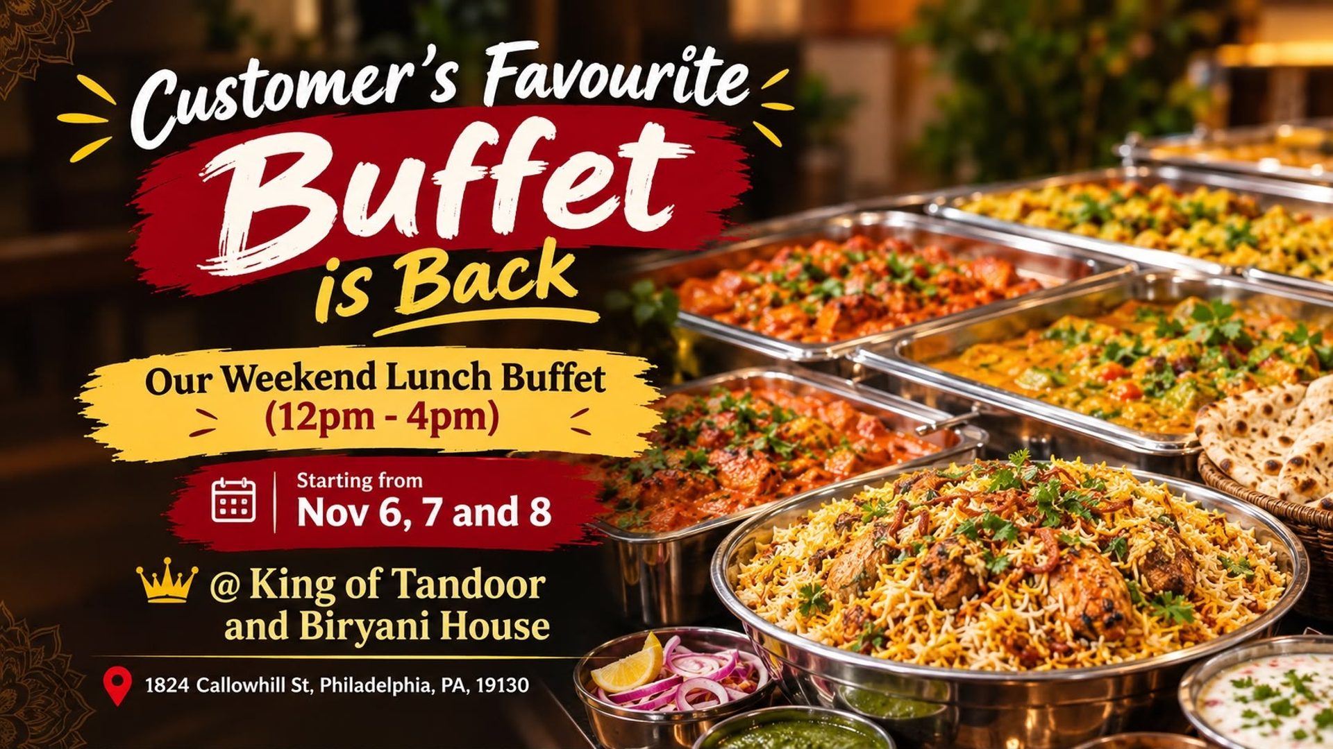 Customer's favorite Buffet is Back